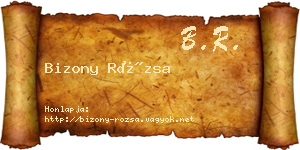 Bizony Rózsa névjegykártya